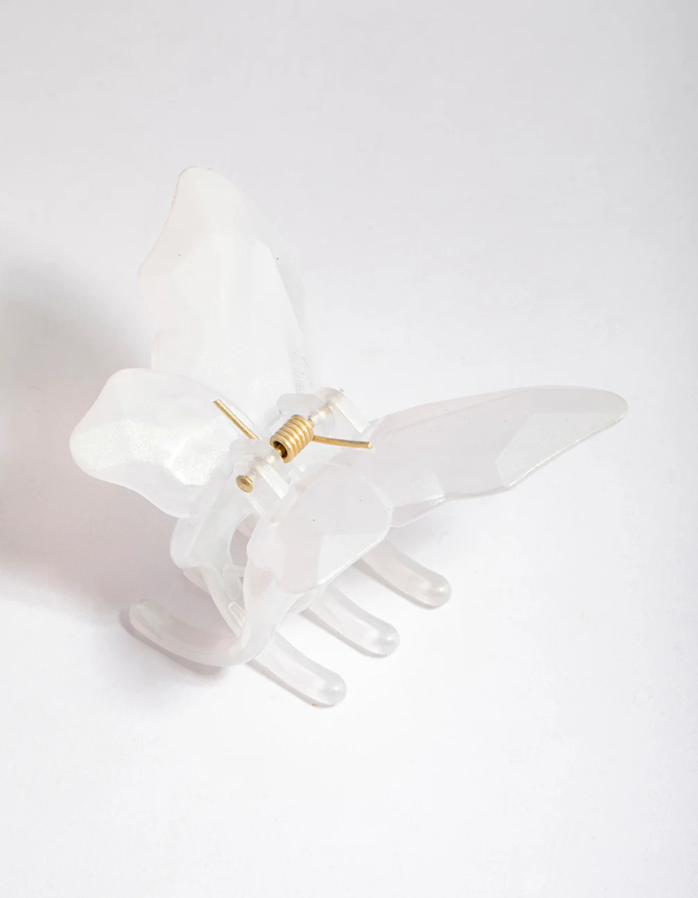 Plastic White Butterfly Claw Clip - Image 3