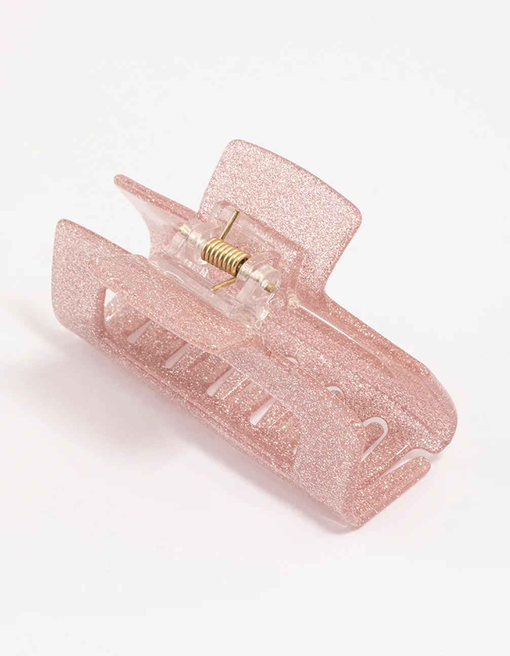 Plastic Pink Glitter Claw Clip - Image 3