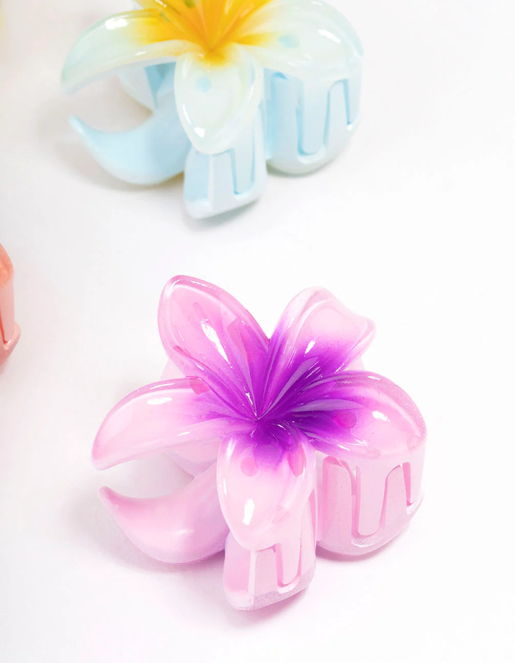 Mini Tropical Flower Hair Claw 4-Pack - Image 3