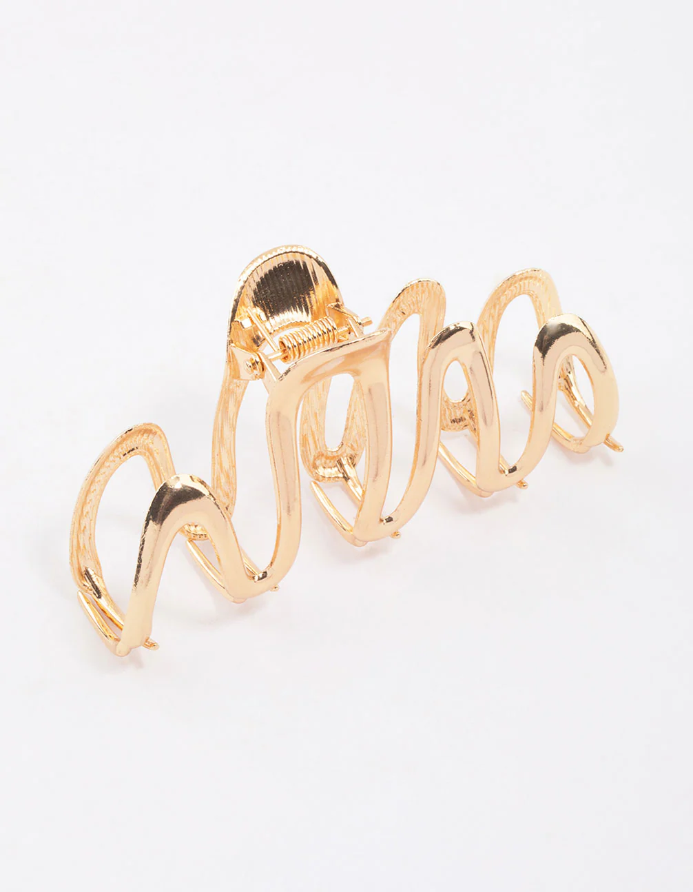 Gold Bold Wavy Hair Claw Clip - Image 3
