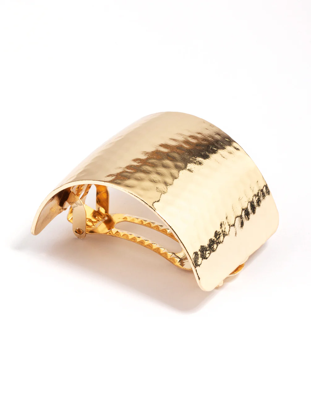 Gold Button Pony Barette Clip - Image 2