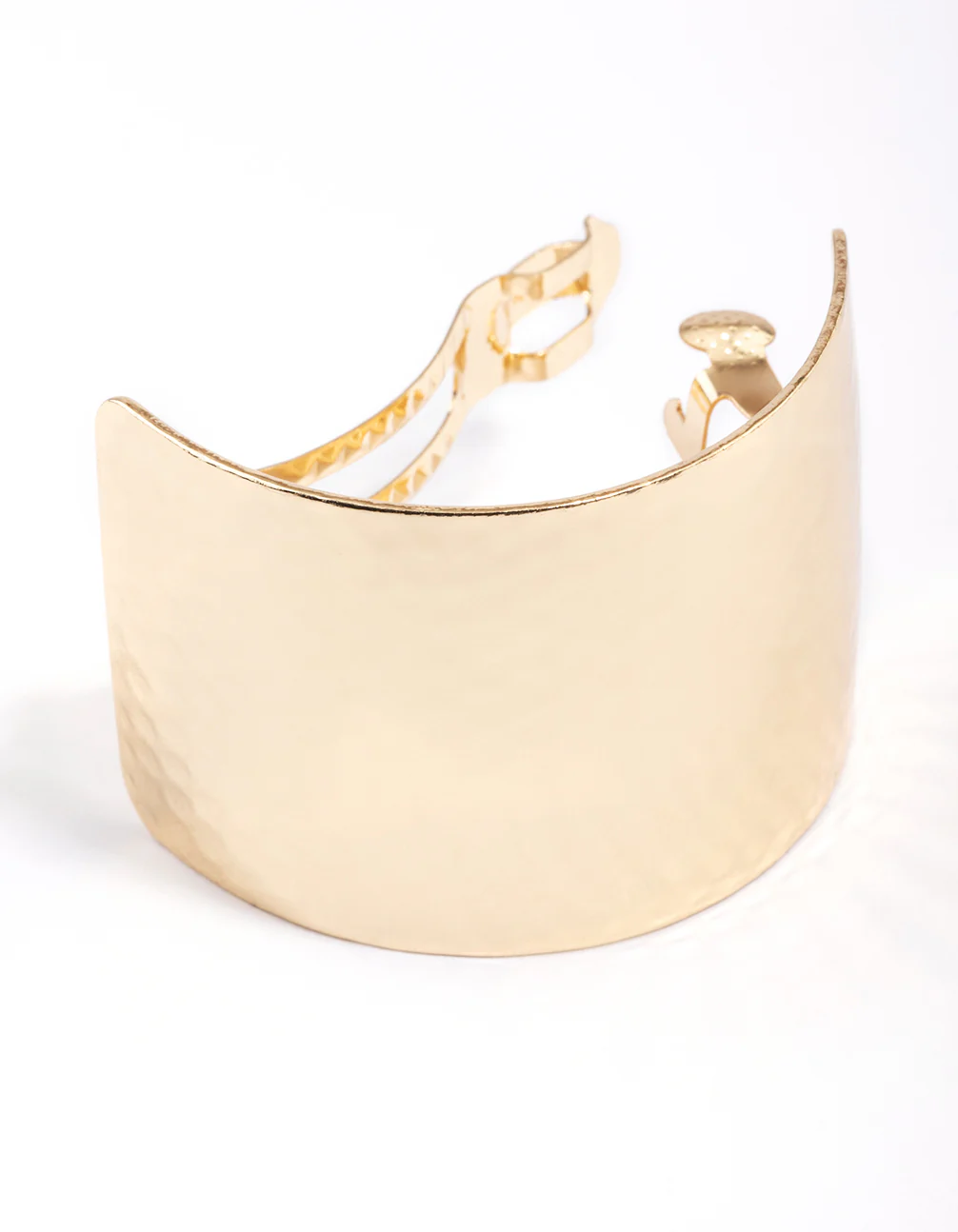 Gold Button Pony Barette Clip - Image 3