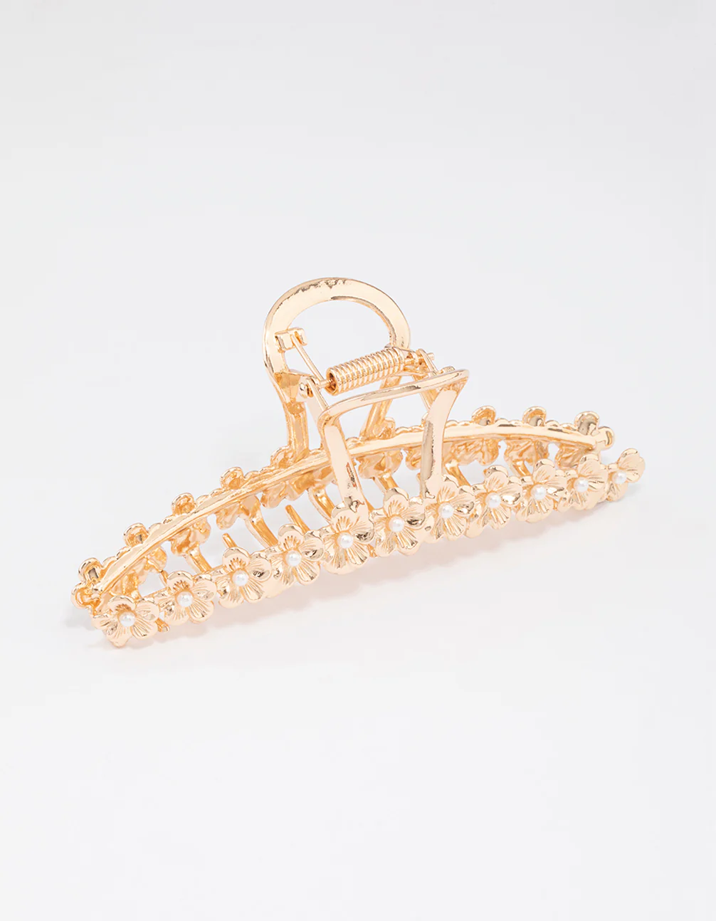 Gold Pearl & Flower Claw Clip - Image 2
