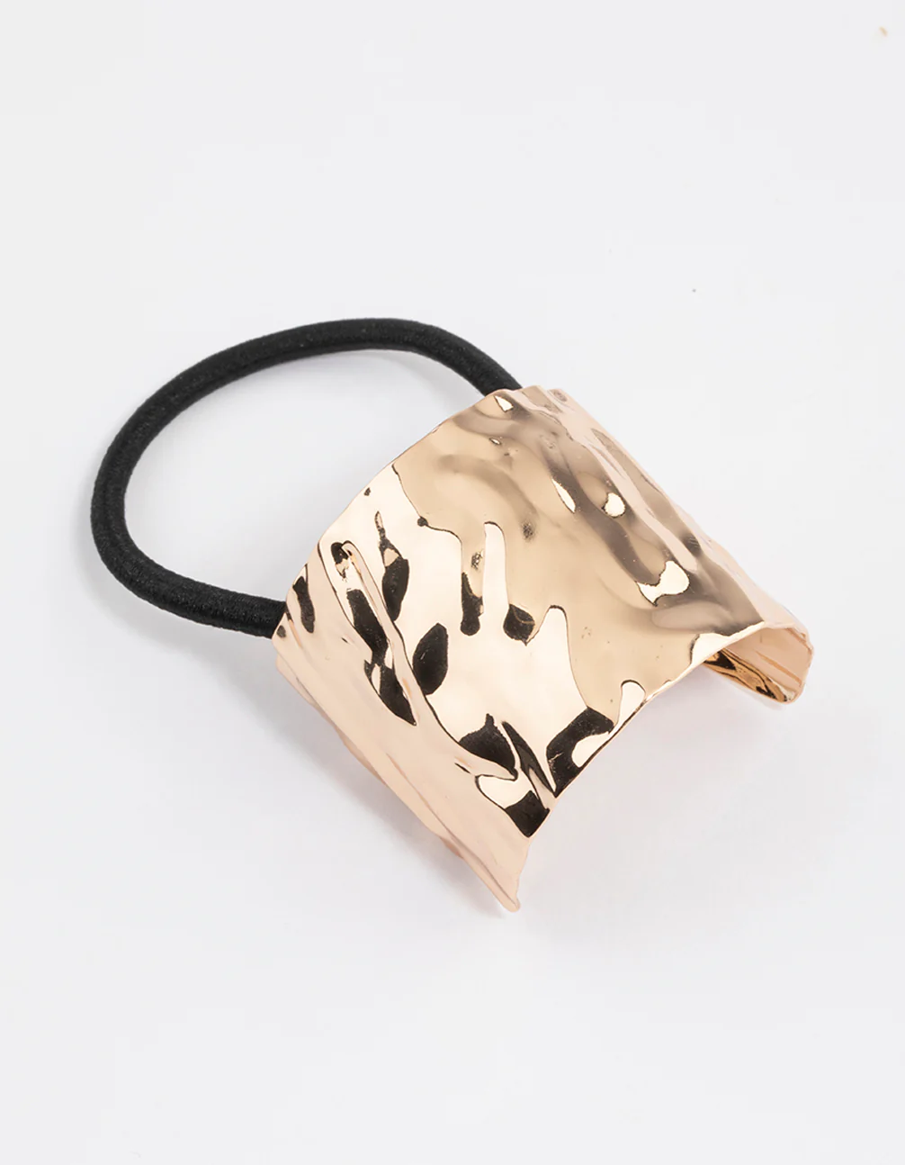 Gold Texture Wrap Pony Tie - Image 2