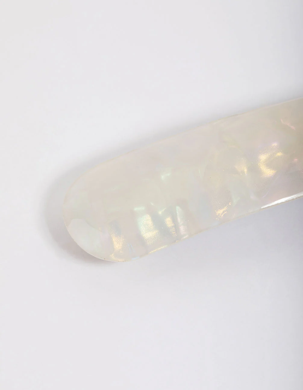 Shiny White Barrette Clip - Image 2