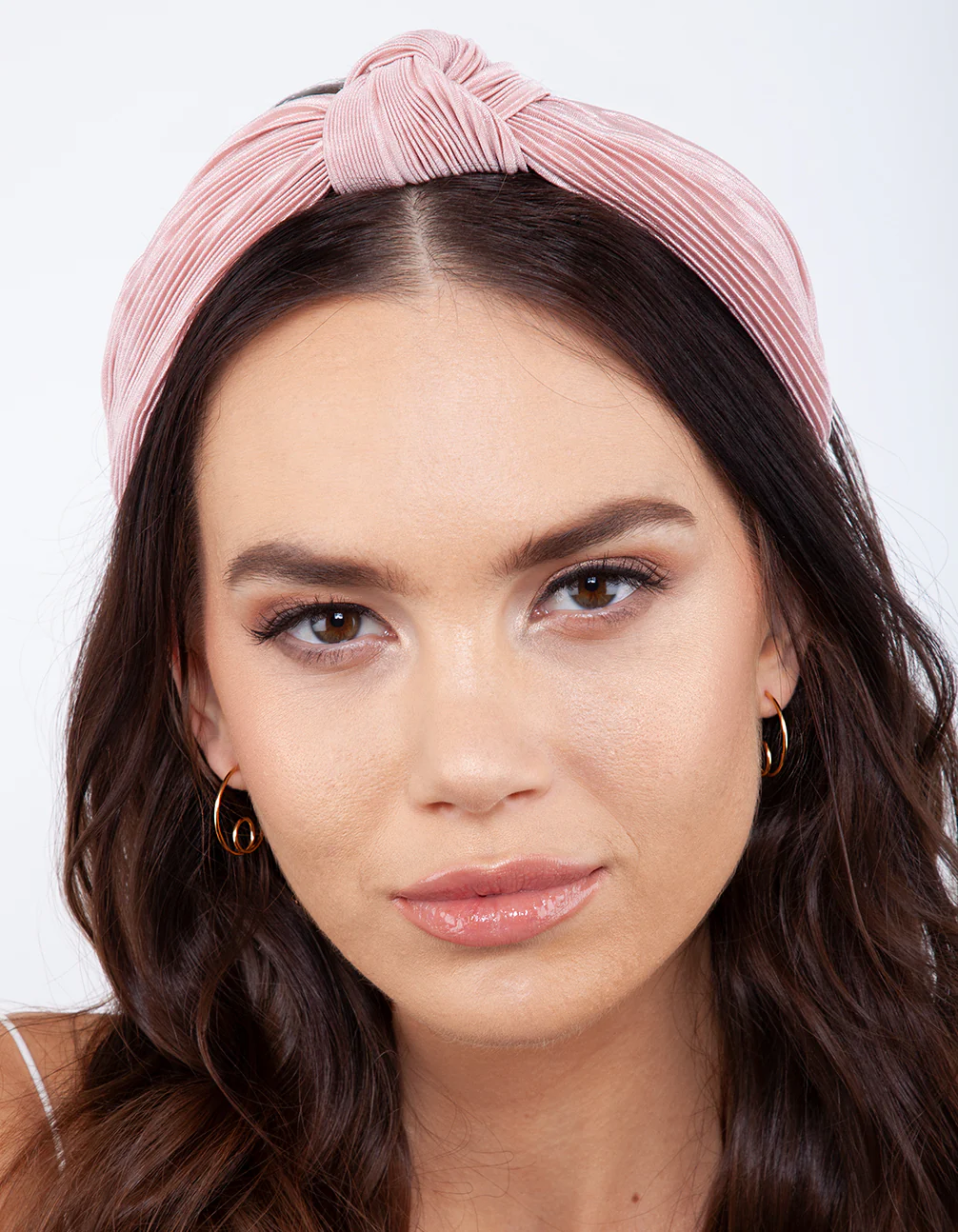 Pink Pleated Turban Headband - Image 2