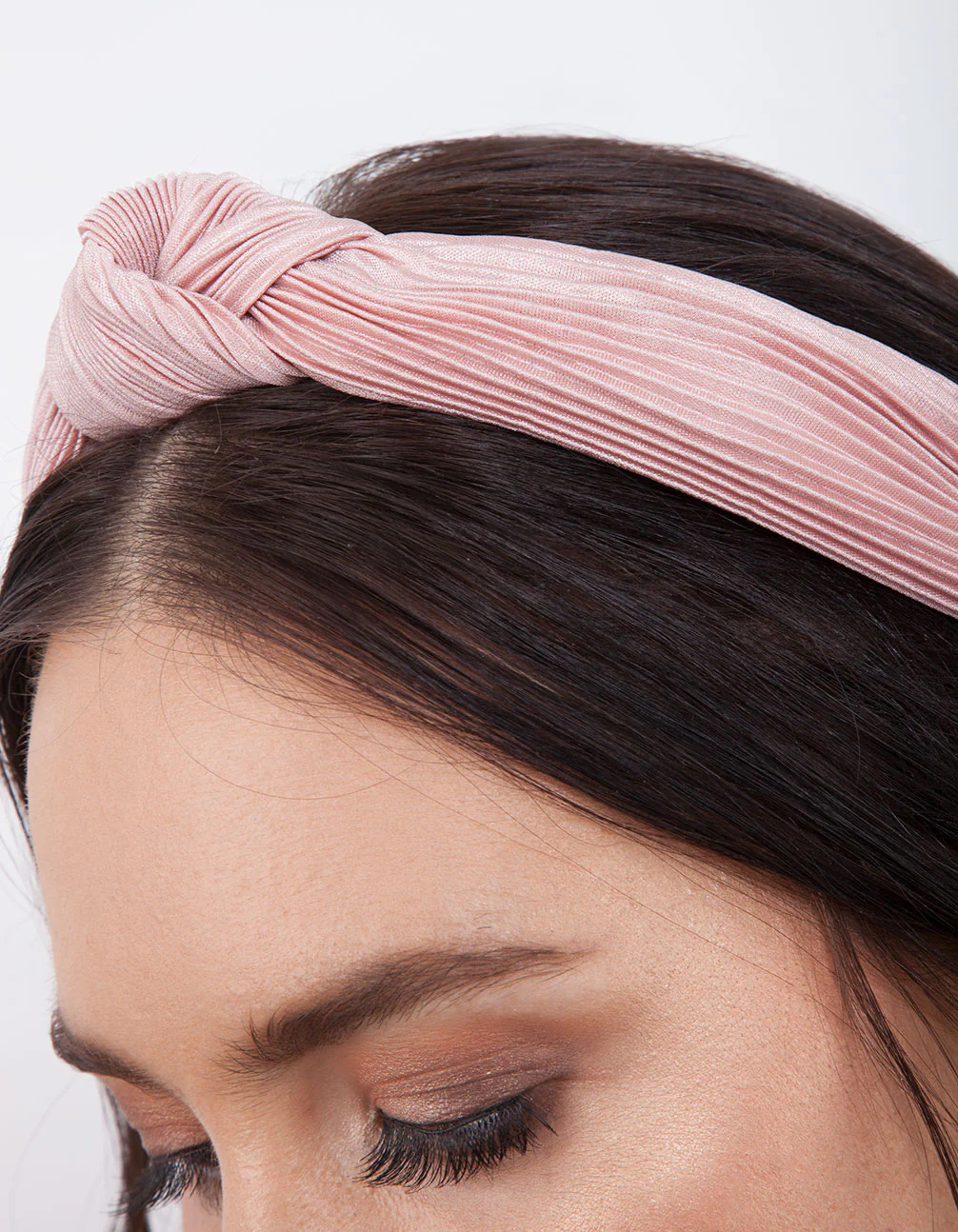 Pink Pleated Turban Headband - Image 3