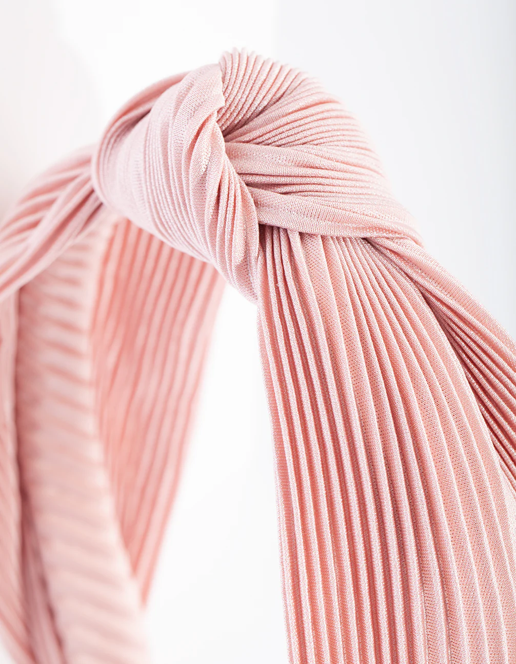 Pink Pleated Turban Headband - Image 4