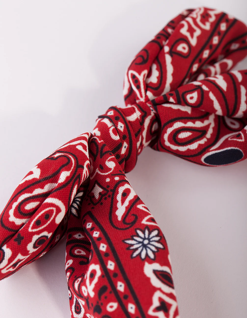 Red Bandana Knotted Headband - Image 4