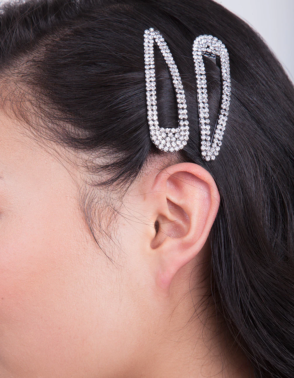 Gunmetal Snap Hair Clip Duo - Image 3