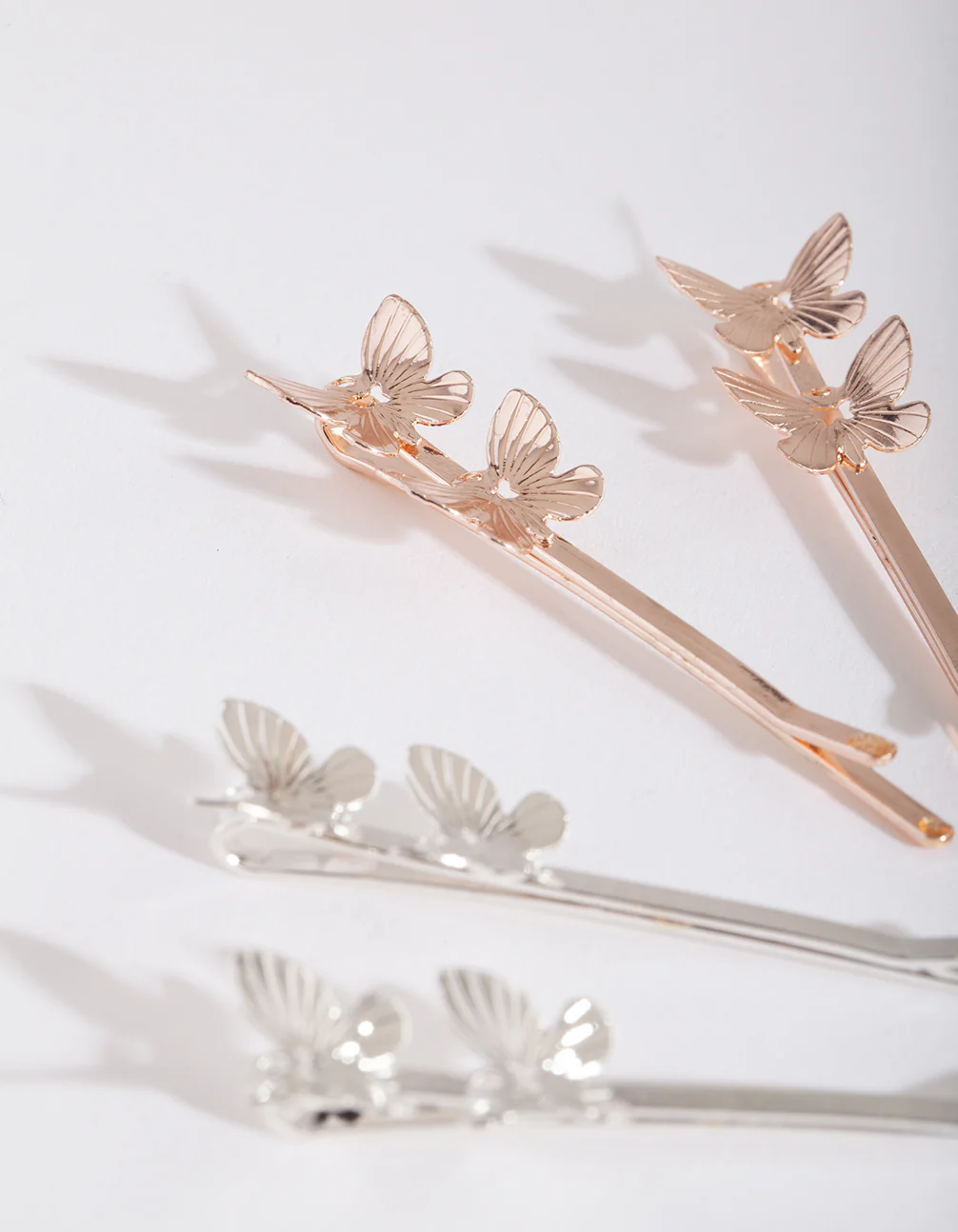 Butterfly Mixed Metal Hair Pin 4-Pack - Image 3