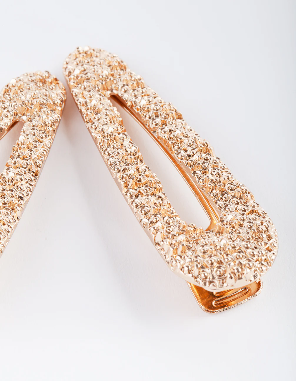 Textured Gold Hair Clip Pack - Image 2