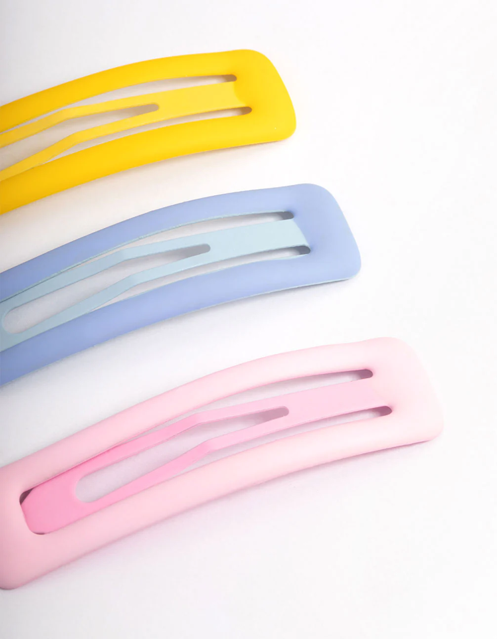 Coated Pastel Square Bubble Hair Clips Pack - Image 2