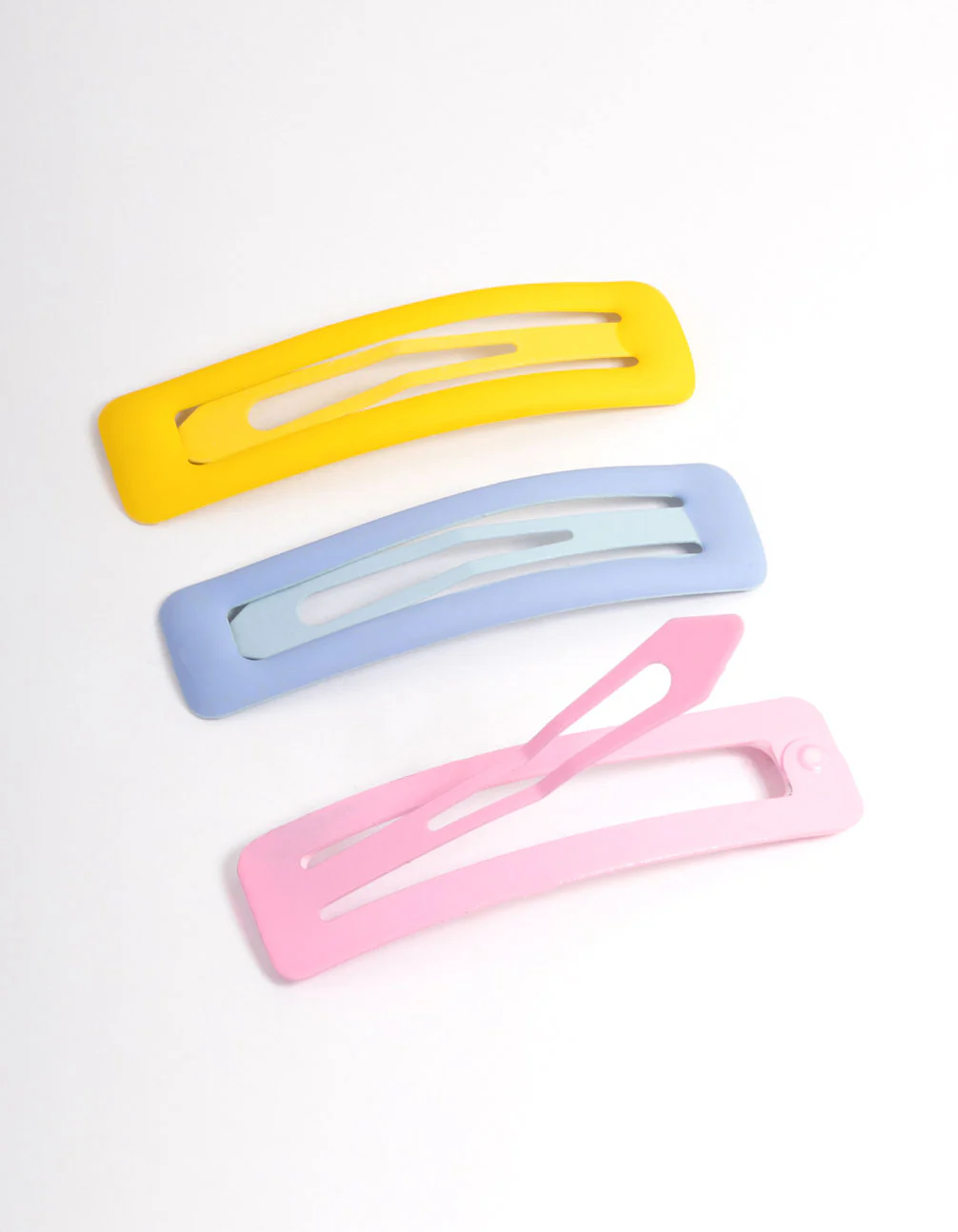 Coated Pastel Square Bubble Hair Clips Pack - Image 3