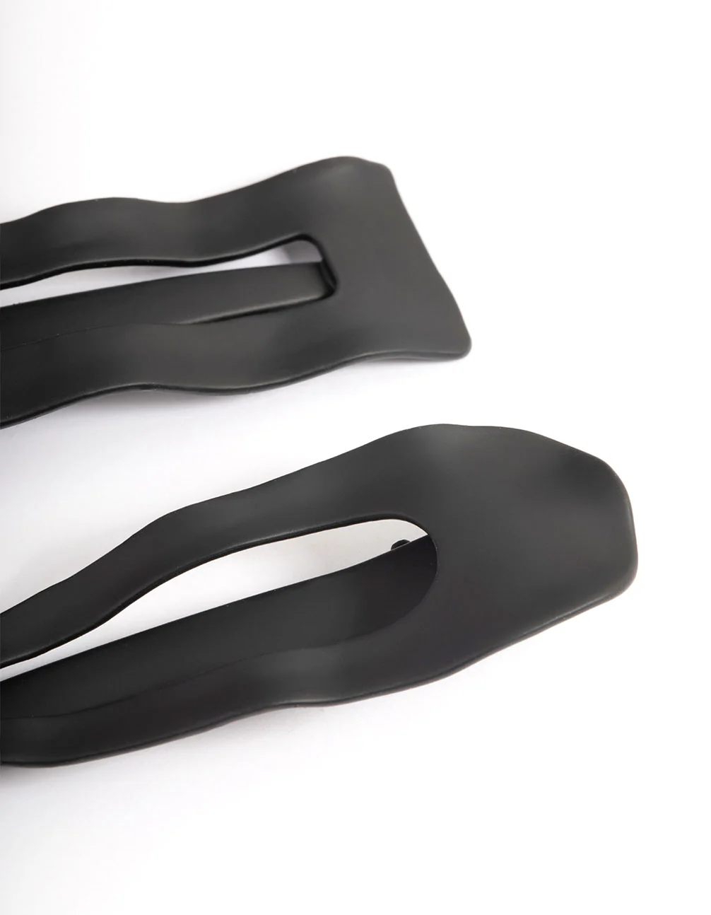Coated Black Mixed Hair Clips Pack - Image 2
