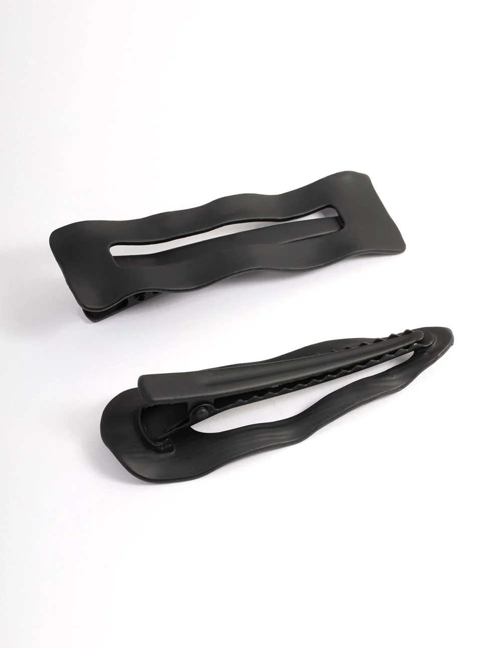 Coated Black Mixed Hair Clips Pack - Image 3
