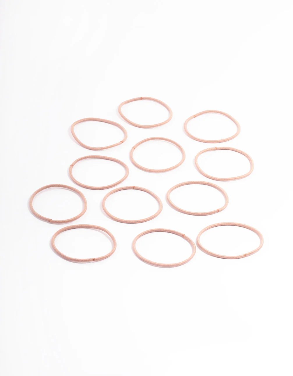 Black Fabric Basic Thin Hair Ties 12-Pack - Image 3