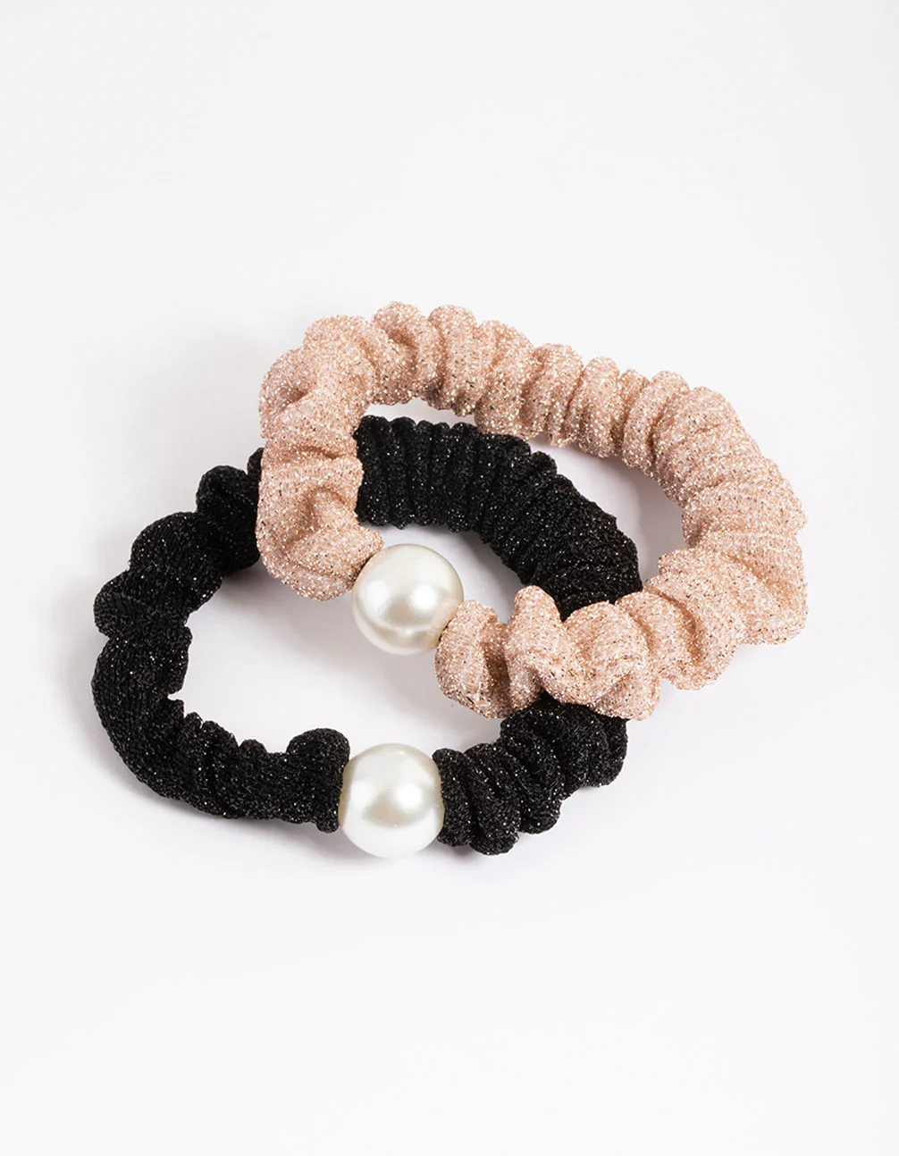 Fabric Glitter & Pearl Scrunchie - Image 3