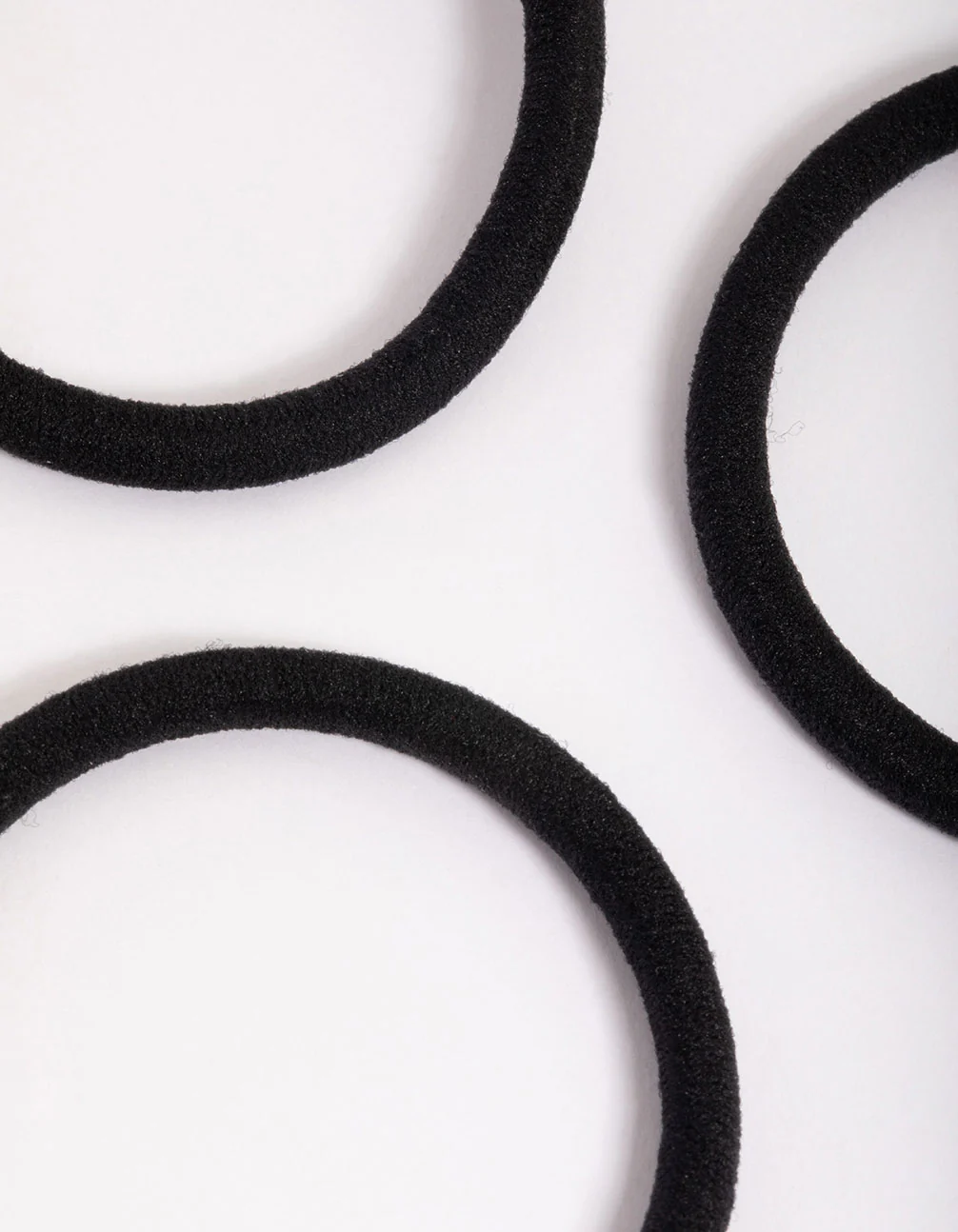 Black Fabric Classic Hair Tie Pack - Image 2