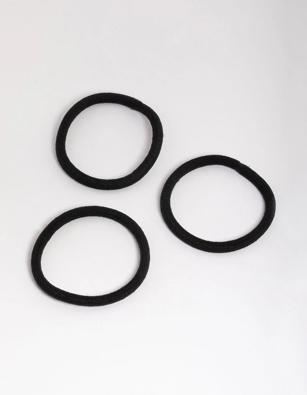 Black Fabric Classic Hair Tie Pack - Image 3