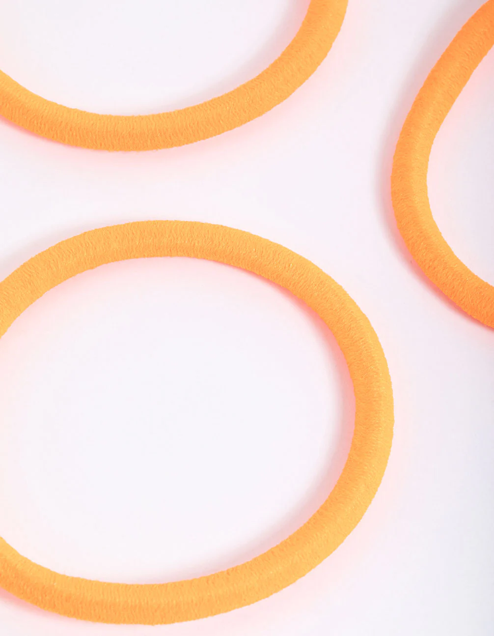 Orange Fabric Classic Hair Tie Pack - Image 2
