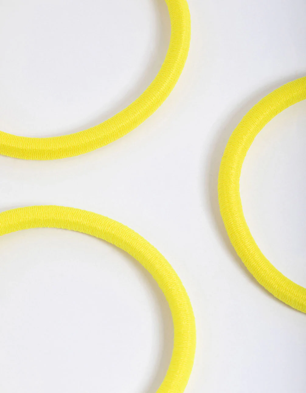 Yellow Fabric Classic Hair Tie Pack - Image 2