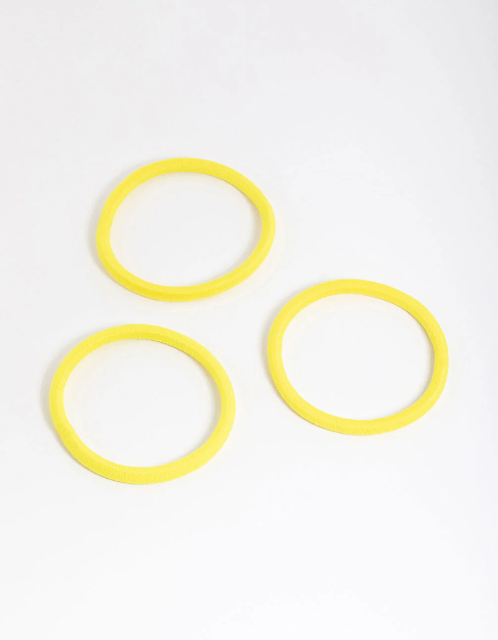 Yellow Fabric Classic Hair Tie Pack - Image 3