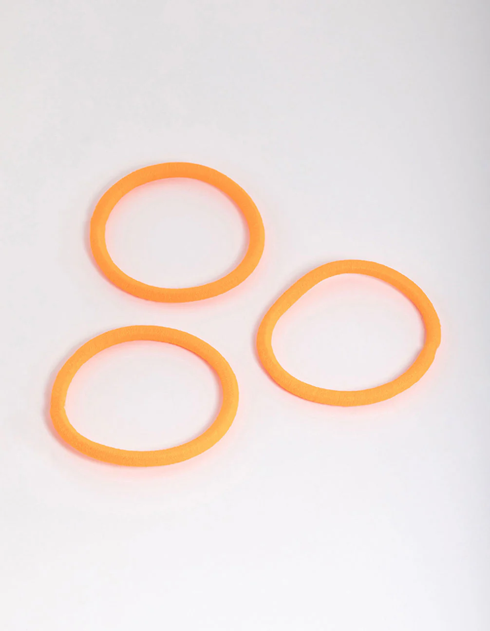 Orange Fabric Classic Hair Tie Pack - Image 3