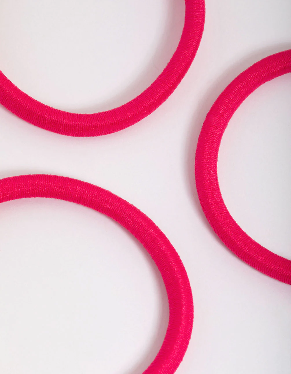 Fuchsia Fabric Classic Hair Tie Pack - Image 2