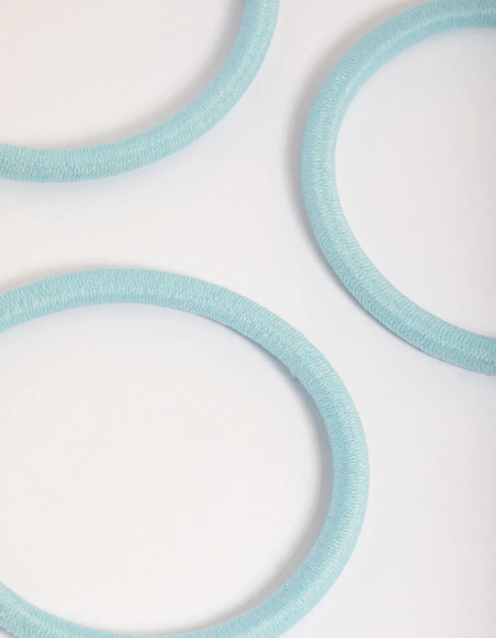 Blue Fabric Classic Hair Tie Pack - Image 2