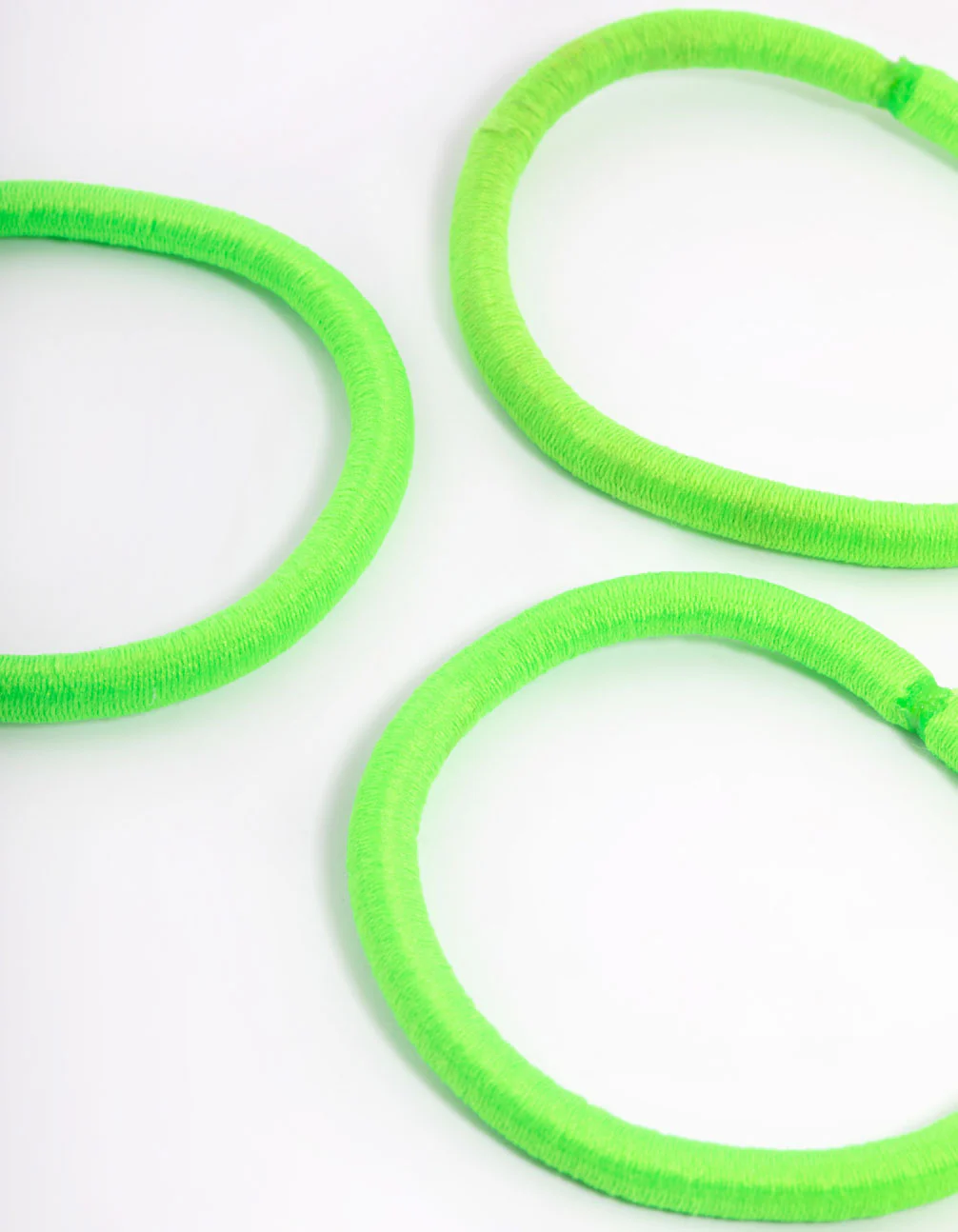 Green Fabric Classic Hair Tie Pack - Image 2
