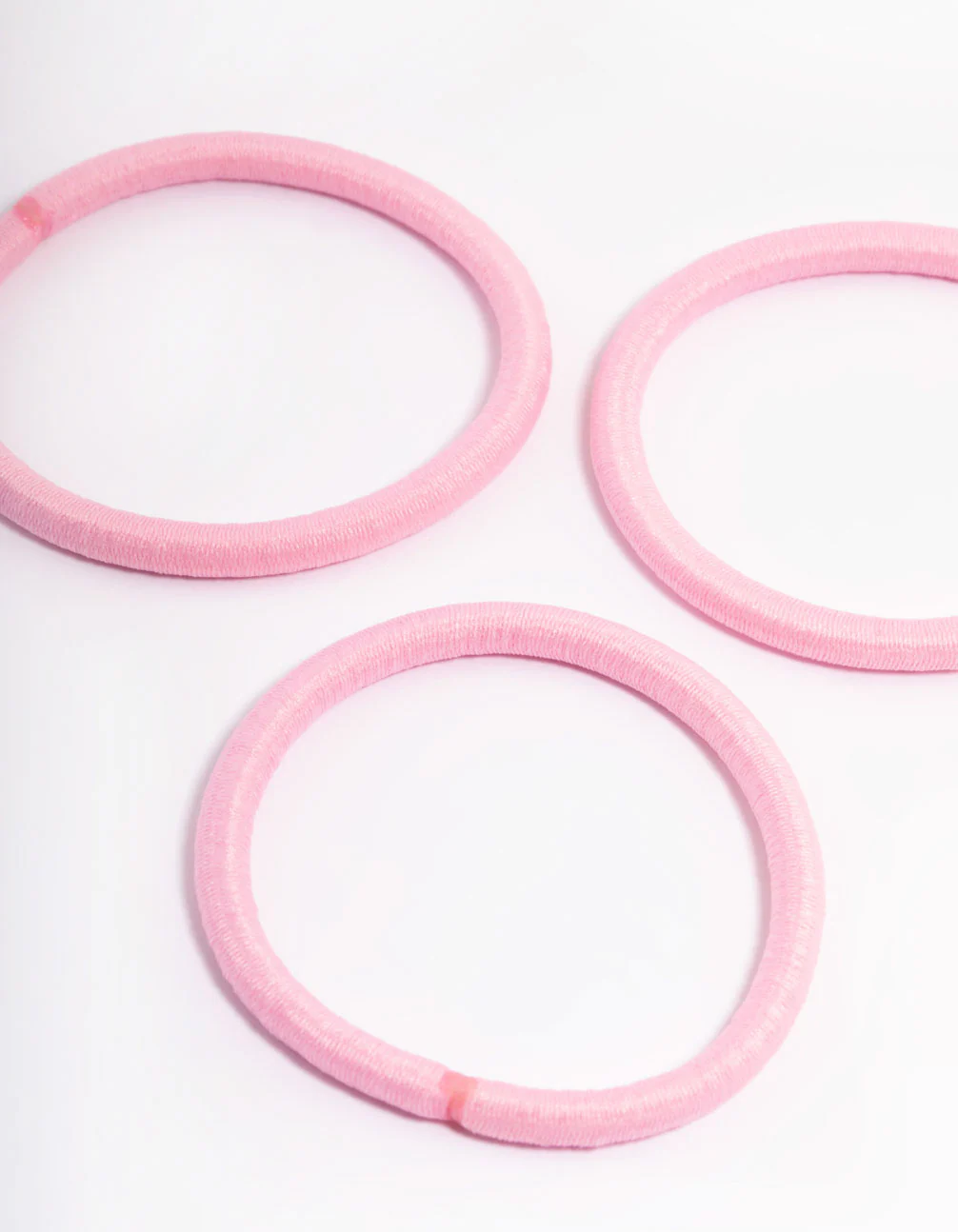 Pink Fabric Classic Hair Tie Pack - Image 2