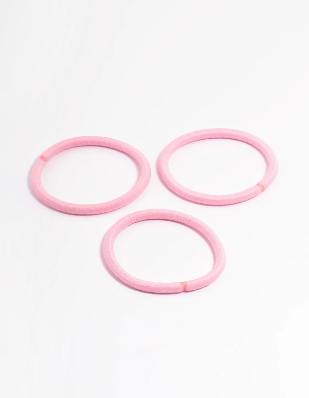 Pink Fabric Classic Hair Tie Pack - Image 3