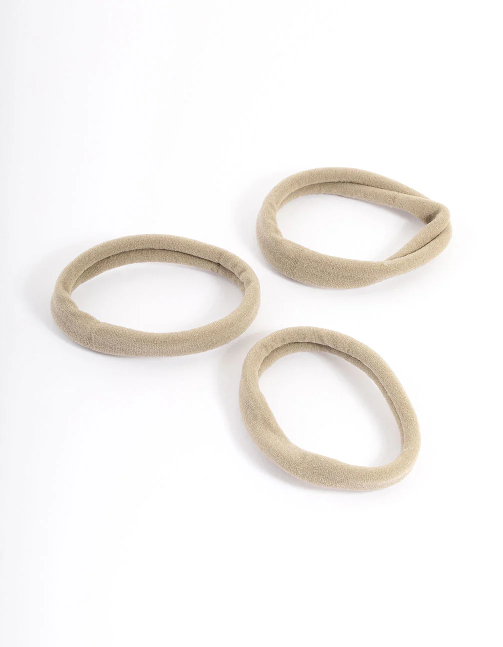 Brown Fabric Hair Tie Pack - Image 3