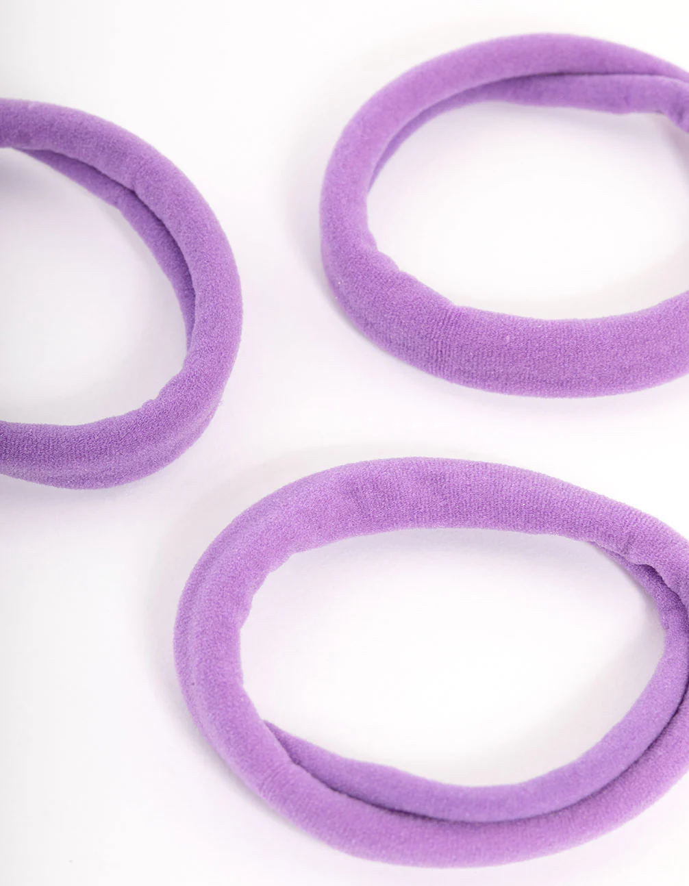 Purple Fabric Hair Tie Pack - Image 2