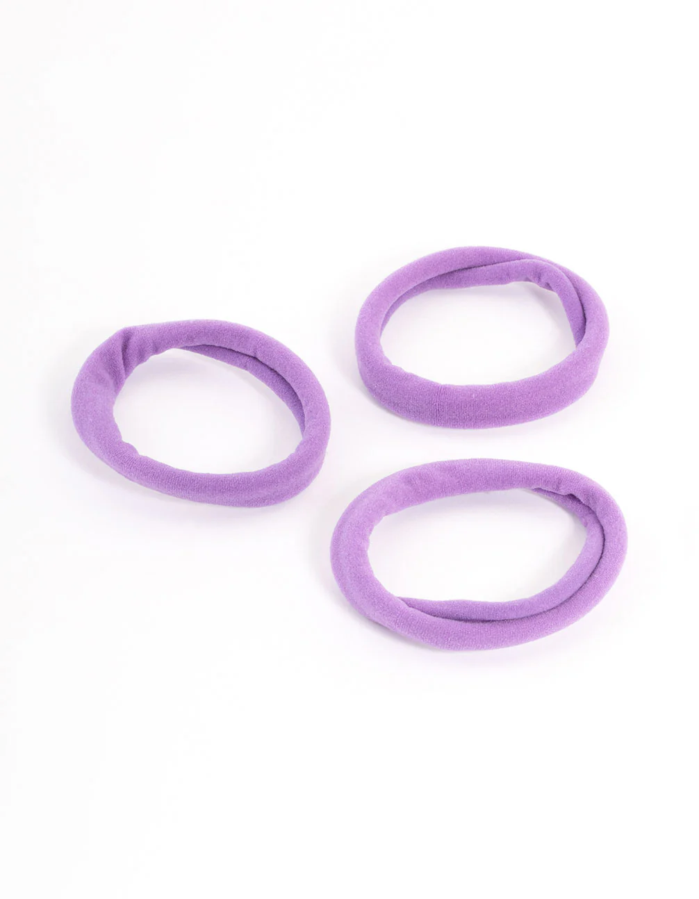 Purple Fabric Hair Tie Pack - Image 3