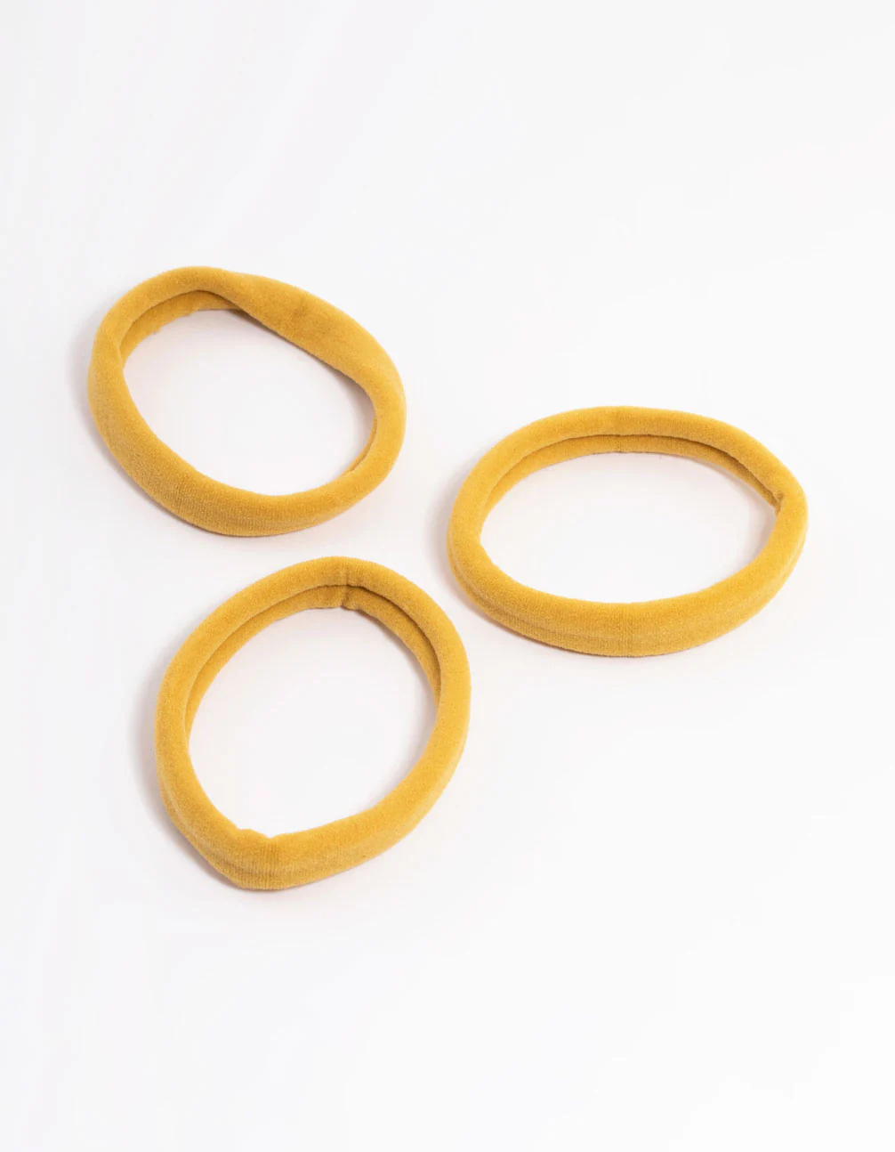 Yellow Fabric Hair Tie Pack - Image 3