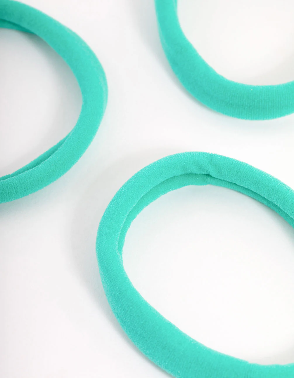 Turqouise Fabric Hair Tie Pack - Image 2