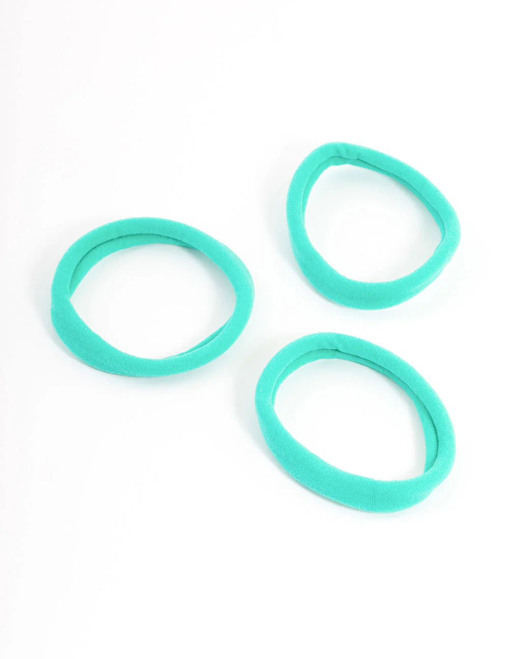 Turqouise Fabric Hair Tie Pack - Image 3