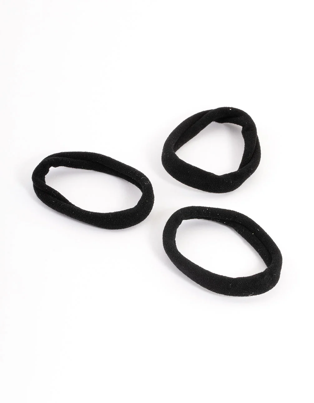 Black Fabric Hair Tie Pack - Image 3