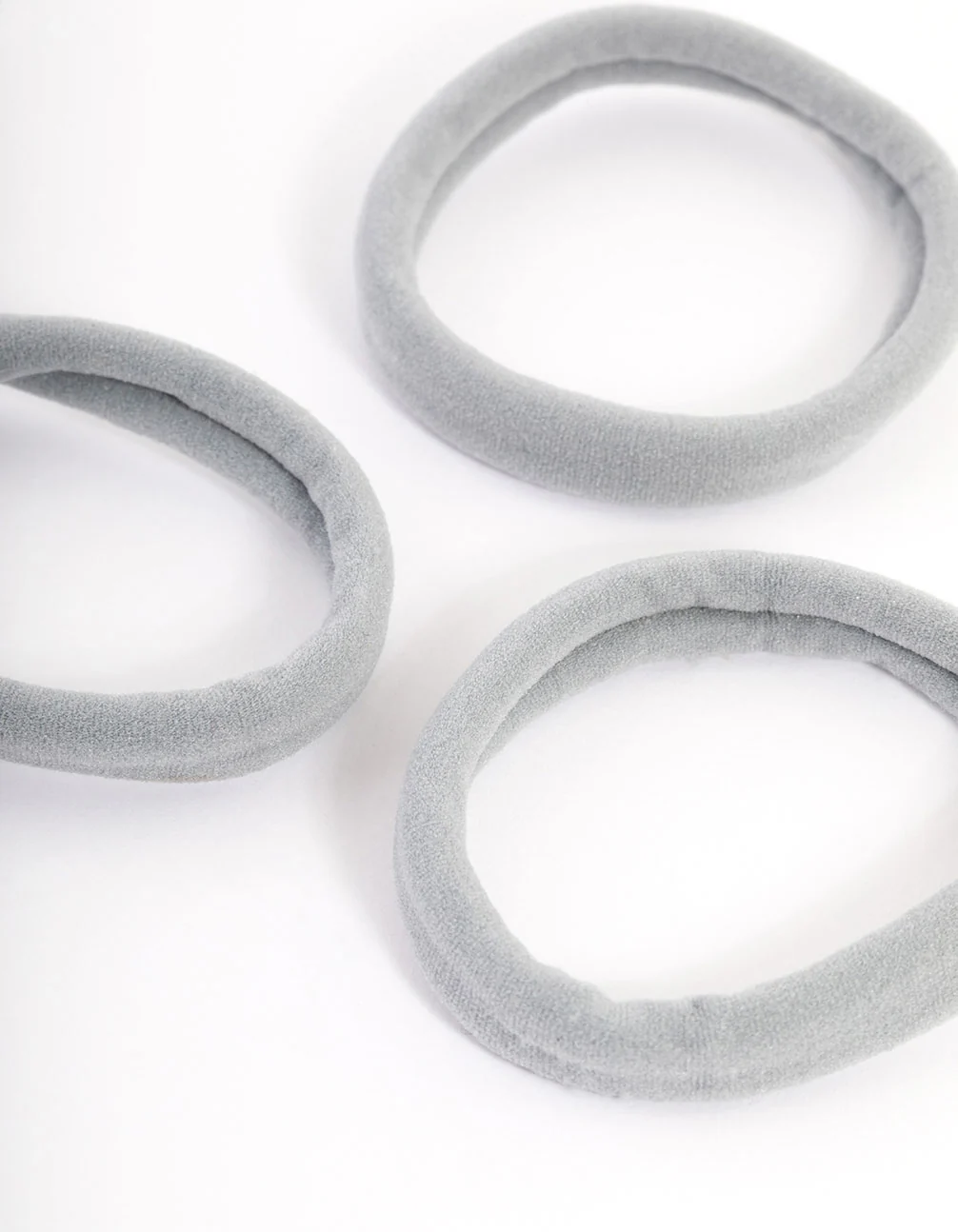 Grey Fabric Hair Tie Pack - Image 2