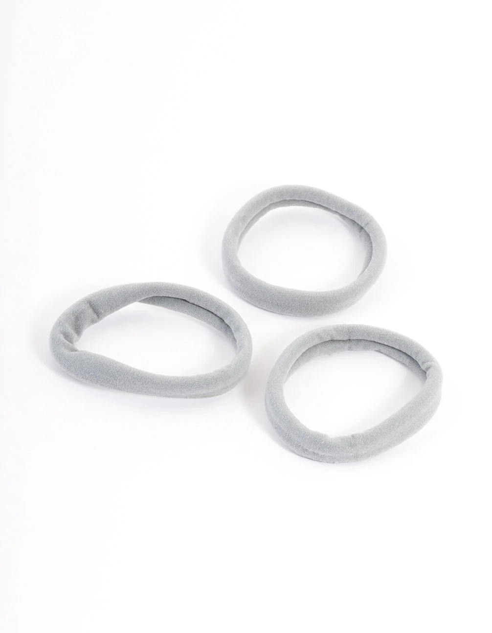 Grey Fabric Hair Tie Pack - Image 3
