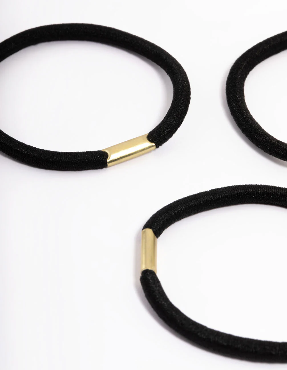 Black Fabric Multi Clamp Hair Tie Pack - Image 2