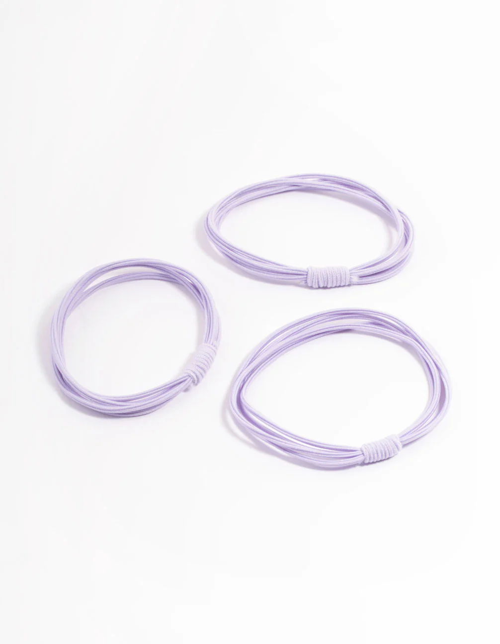 Purple Fabric Hair Tie Pack - Image 3