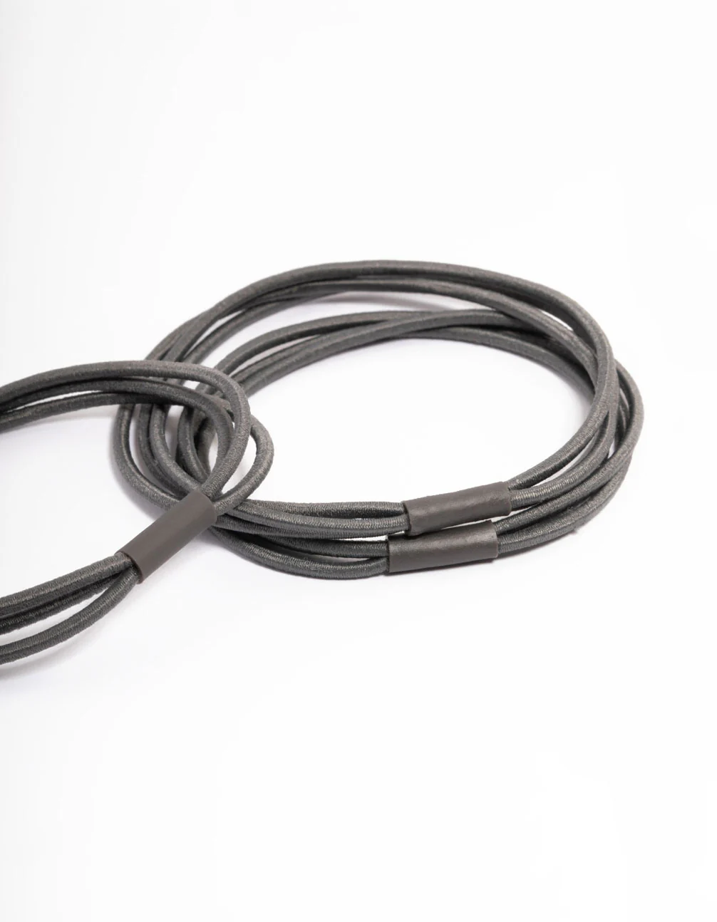 Grey Fabric Hair Tie Pack - Image 2