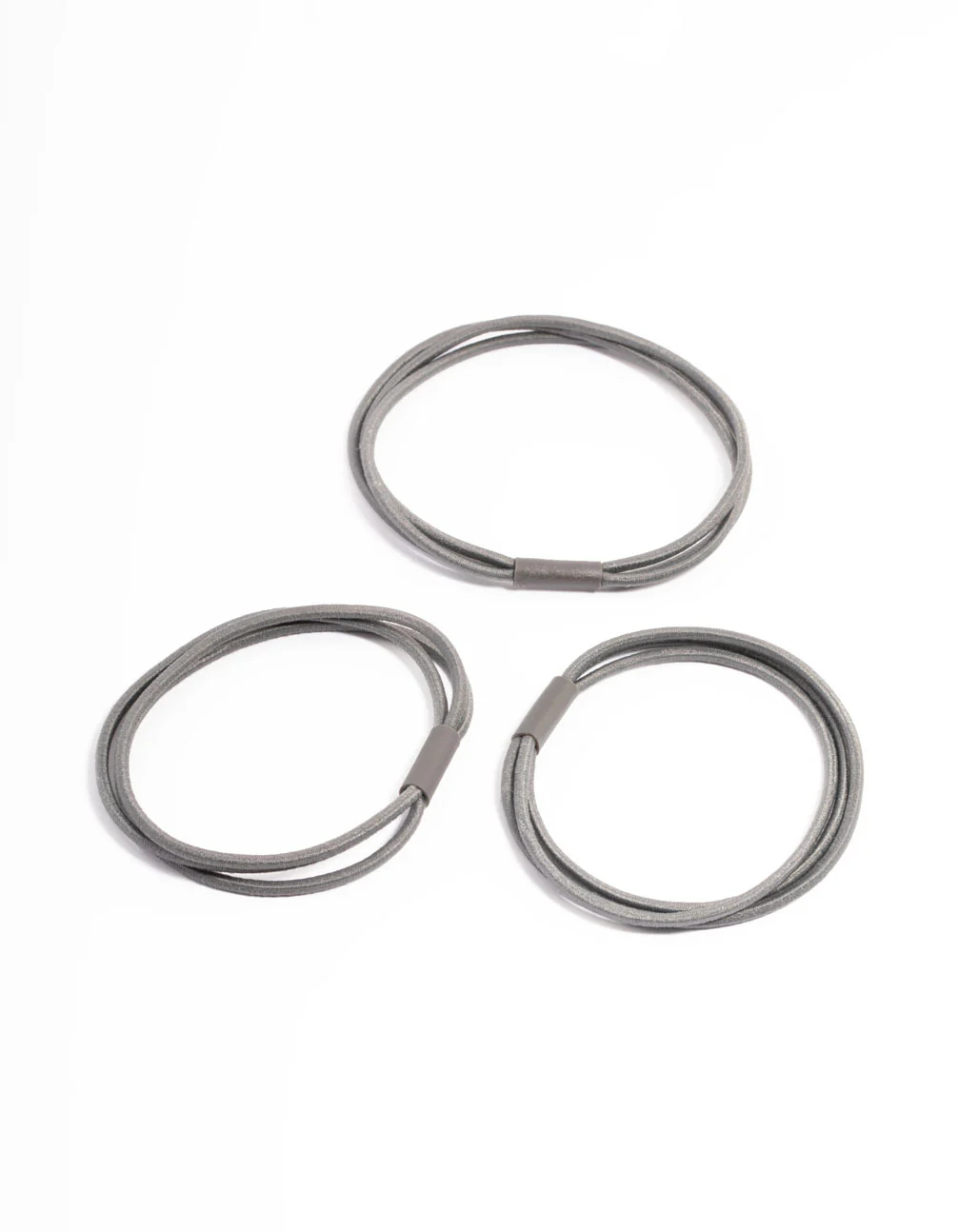 Grey Fabric Hair Tie Pack - Image 3