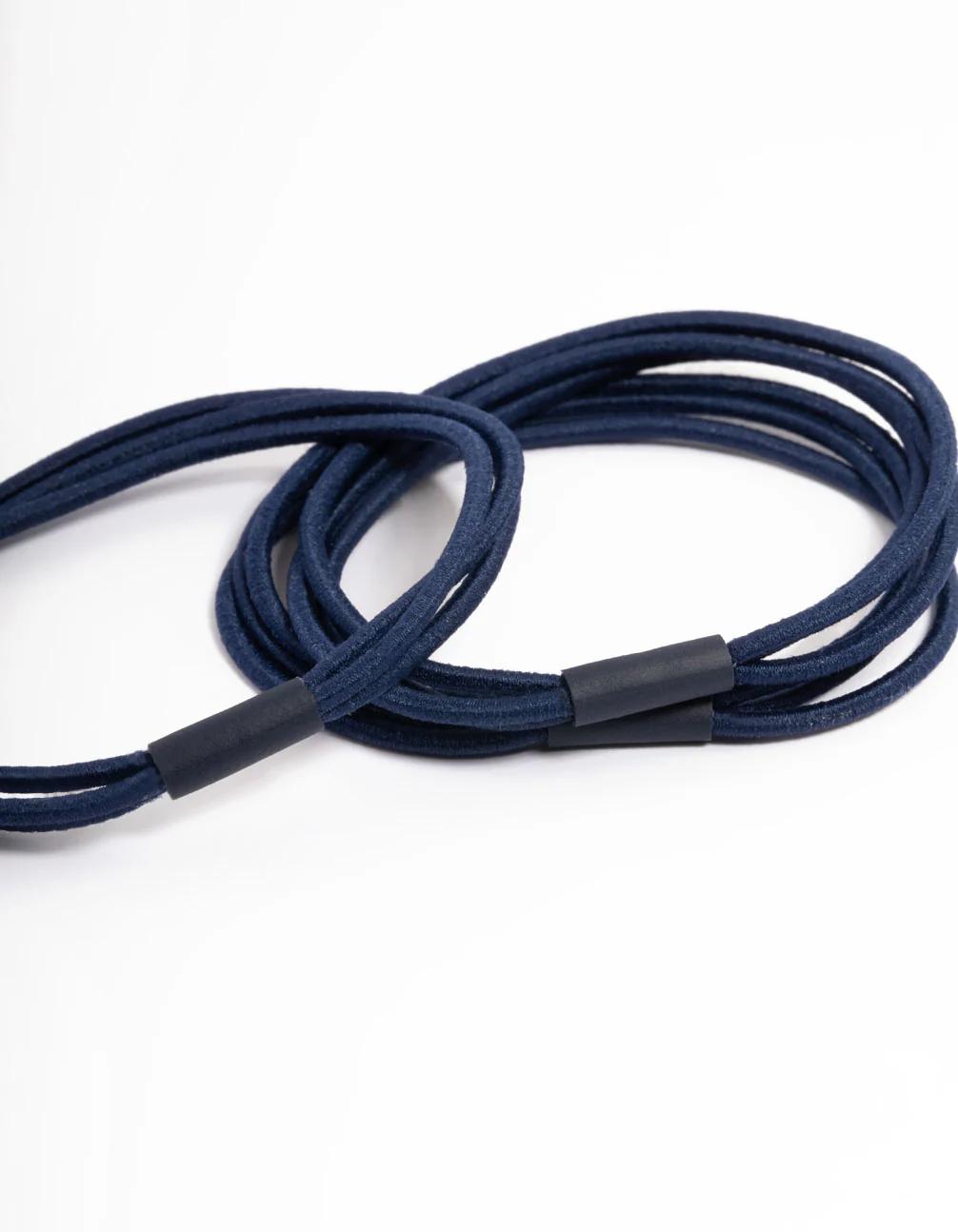 Navy Fabric Hair Tie Pack - Image 2