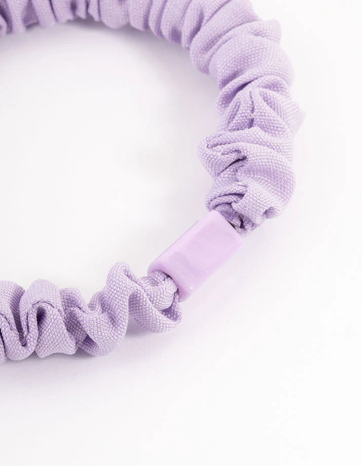 Purple Fabric Clamp Thin Scrunchie - Image 2