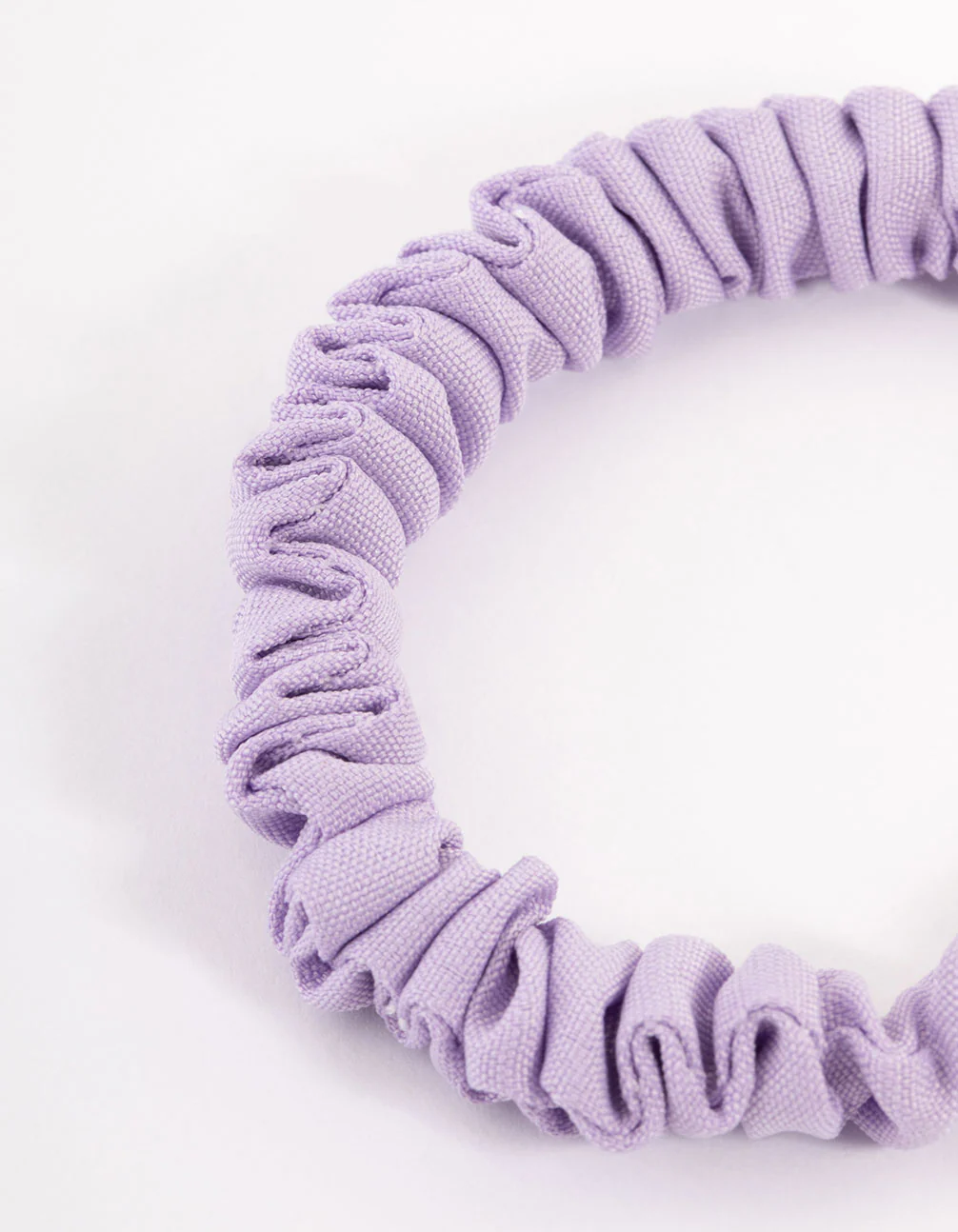 Purple Fabric Clamp Thin Scrunchie - Image 3
