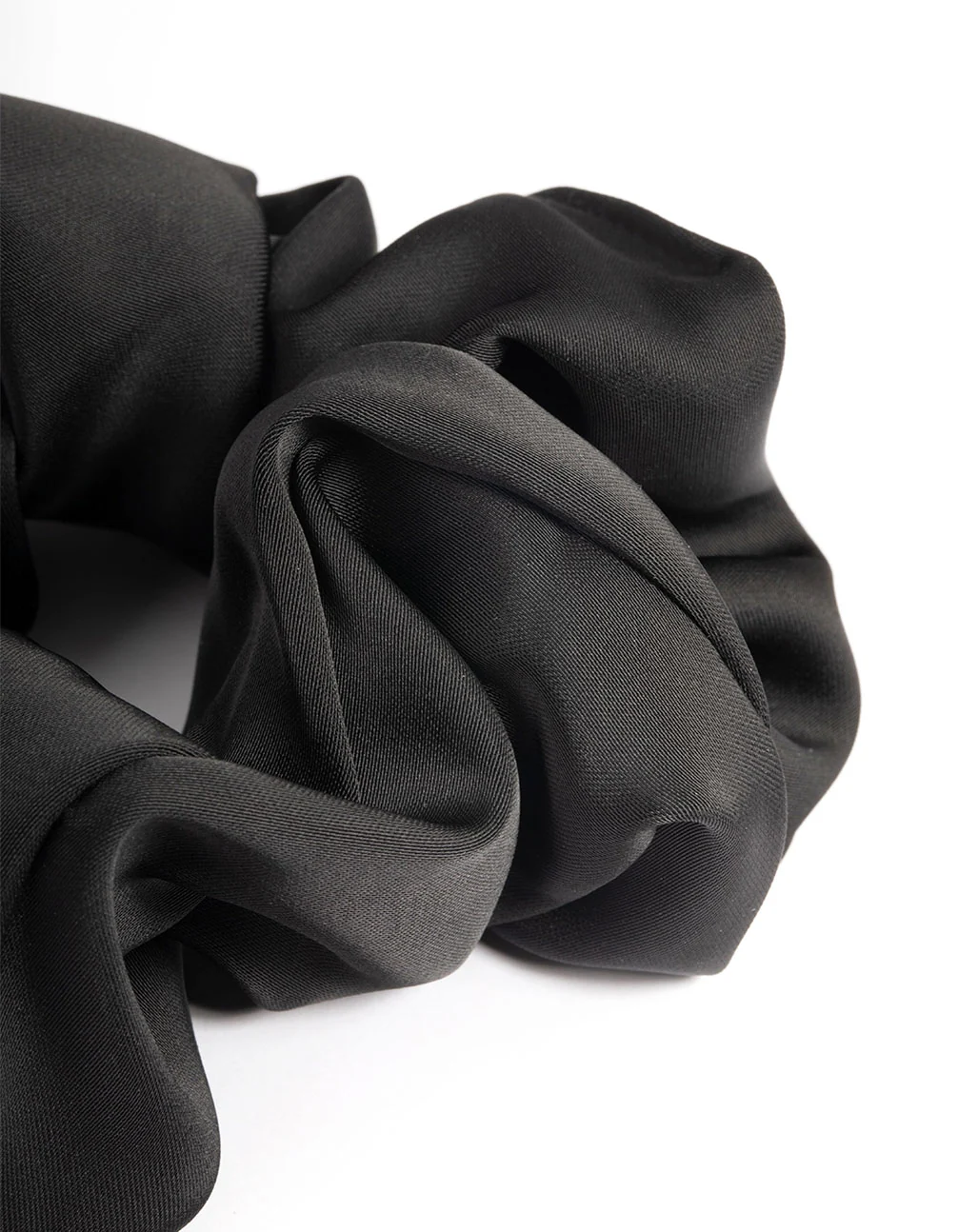 Black Fabric Classic Scrunchie - Image 2